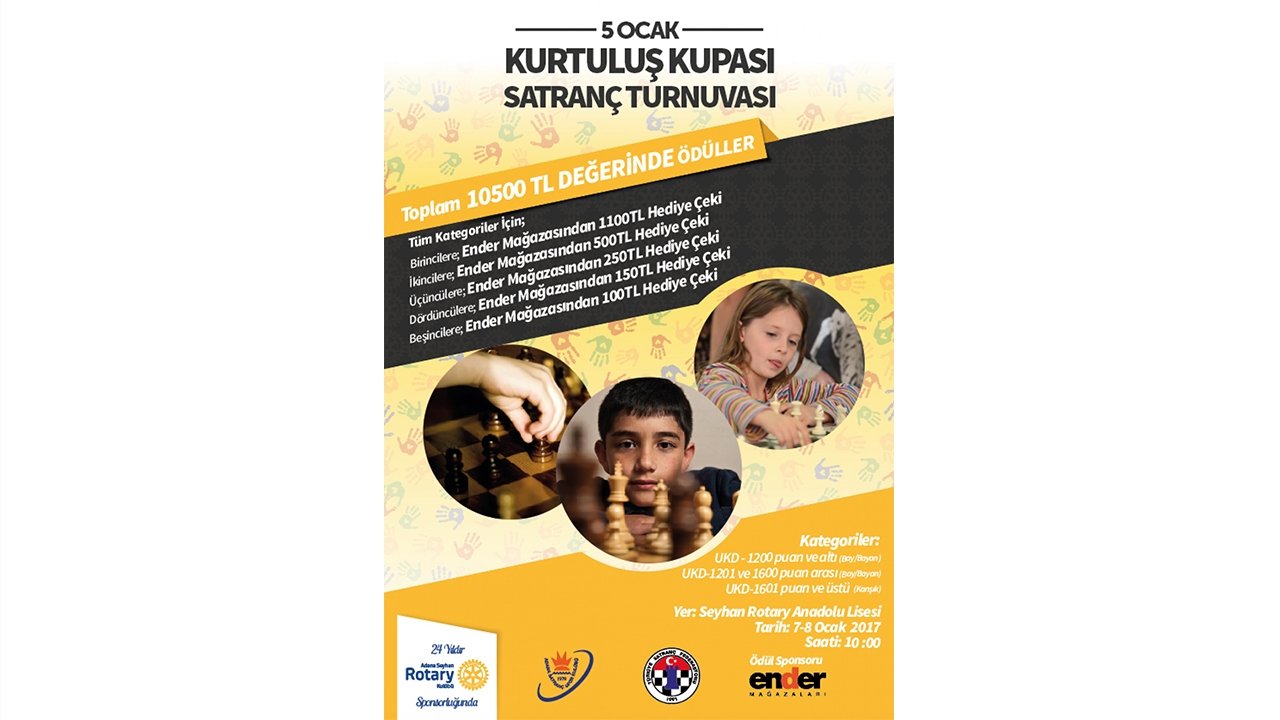 5 Ocak Kurtuluş Kupası Satranç Turnuvası